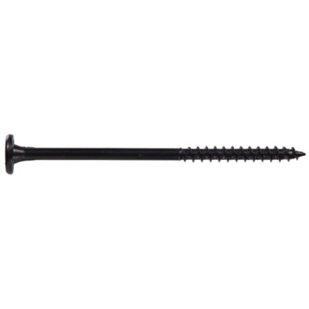 Wood Screw, 1/4 In, 4-1/2 In, Ceramic Coated Steel Wafer Head Torx Drive